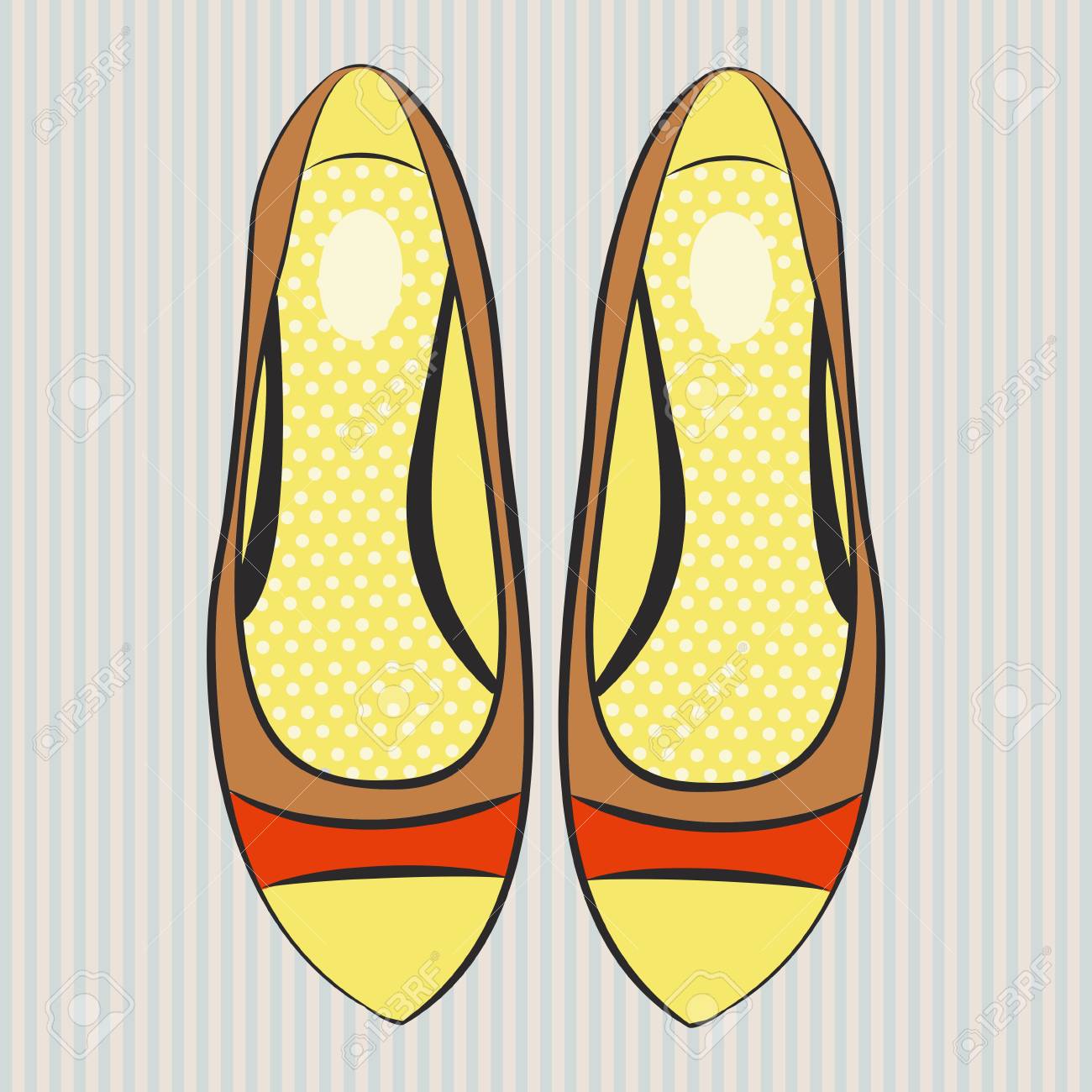flat shoes vector