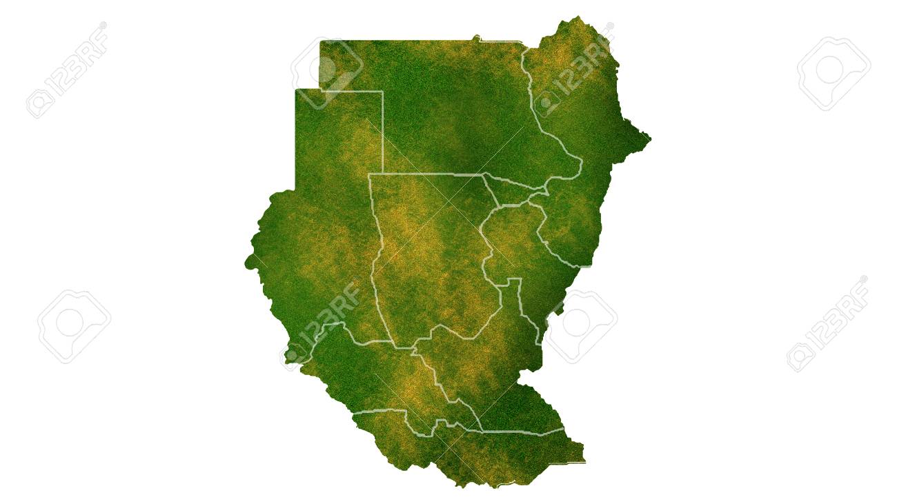 スーダン地図国の場所 旅行 テクスチャや背景に詳細な可視化 の写真素材 画像素材 Image