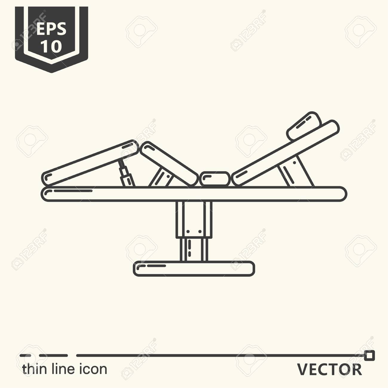 thin line icon massage massage table eps 10 isolated object Drawing Massage Chart Image thin line icon massage massage table eps 10 isolated object stock vector 81296386