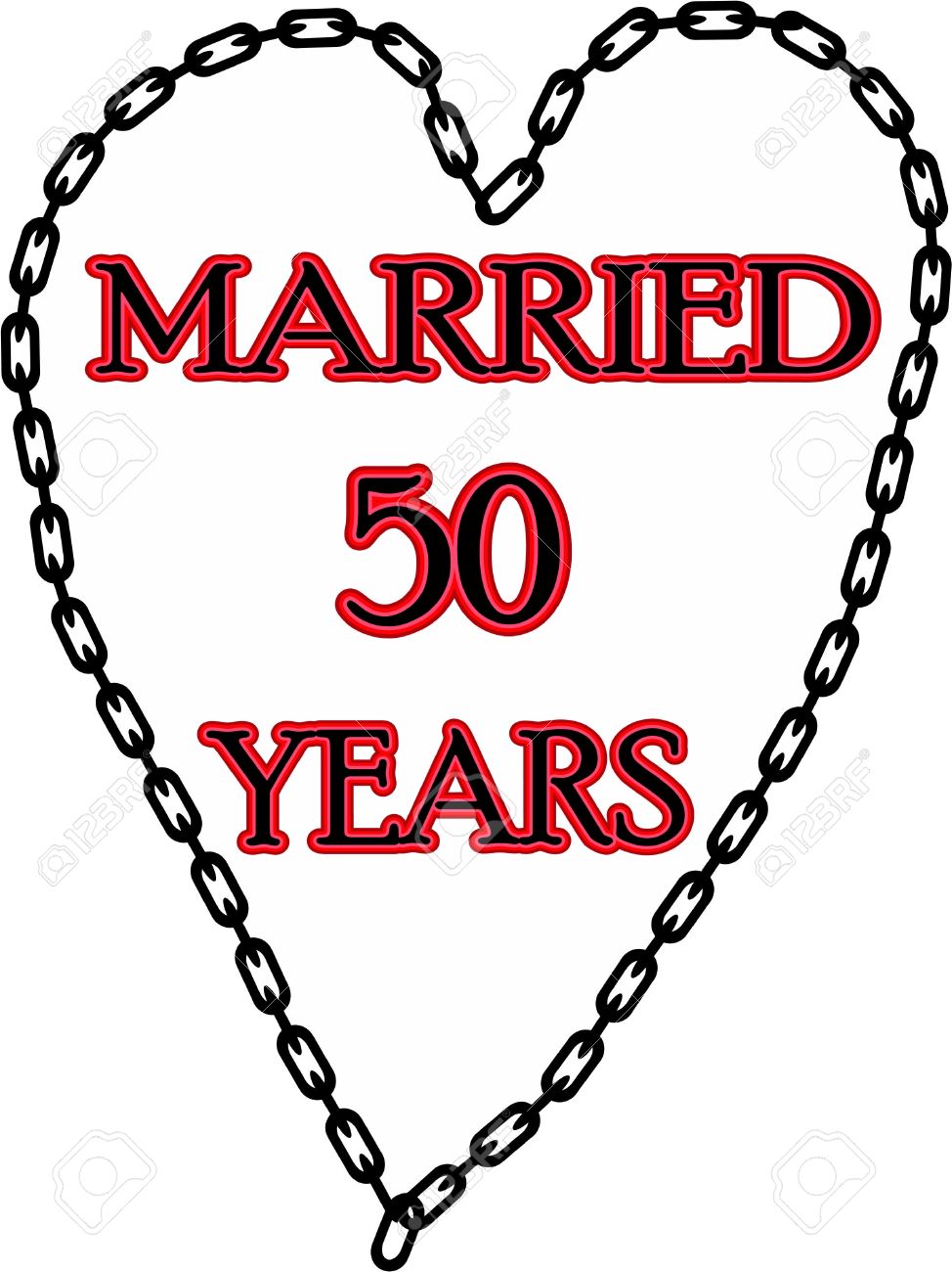 humoristic marriage wedding anniversary ï chained for 50 years