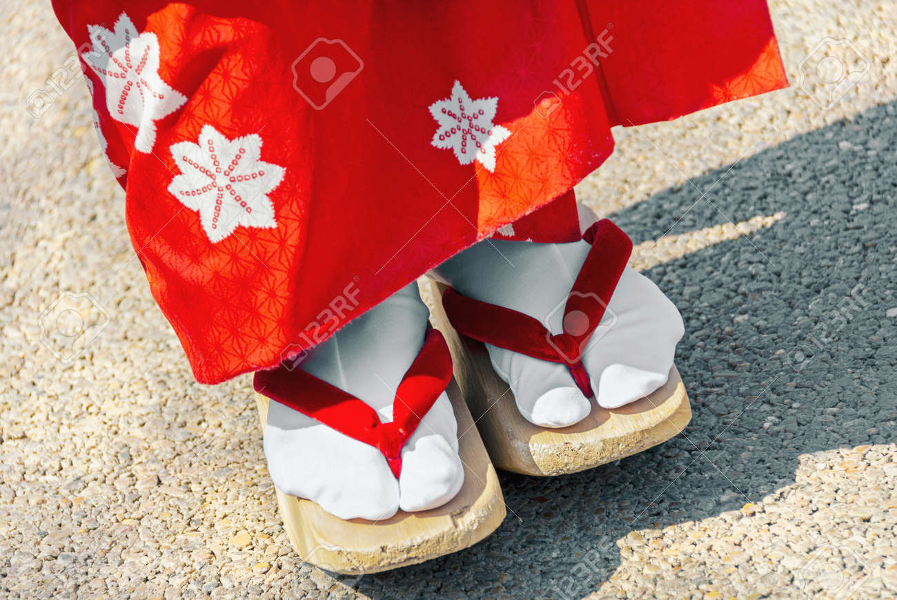 Tradicionales Japonesas Sandalias De Madera Japonesas Auténticas