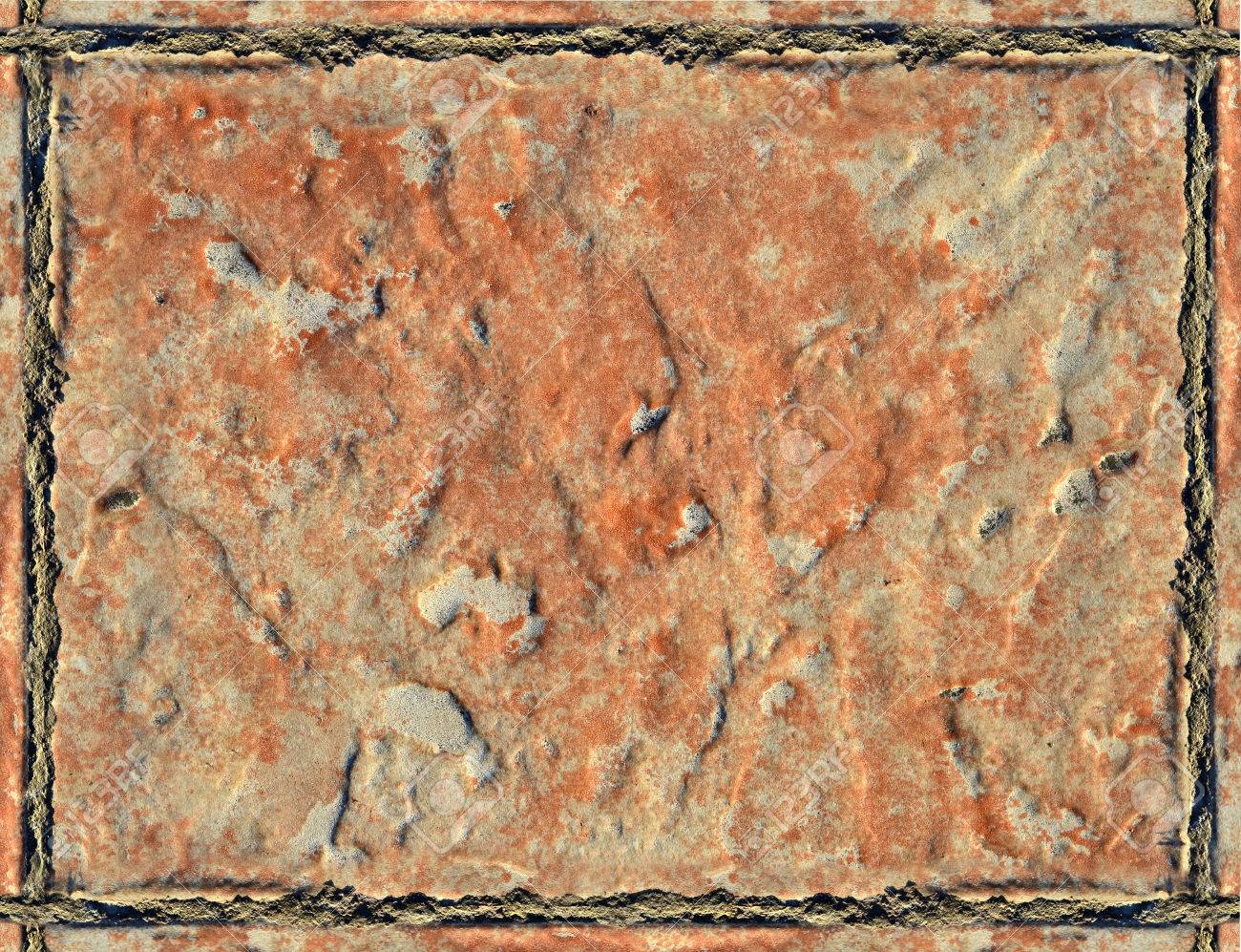 Rough Surface Orange Ceramic Tiles Background Top View Stock Photo Rough Surface Orange Ceramic Tiles Background Top View Stock Photo