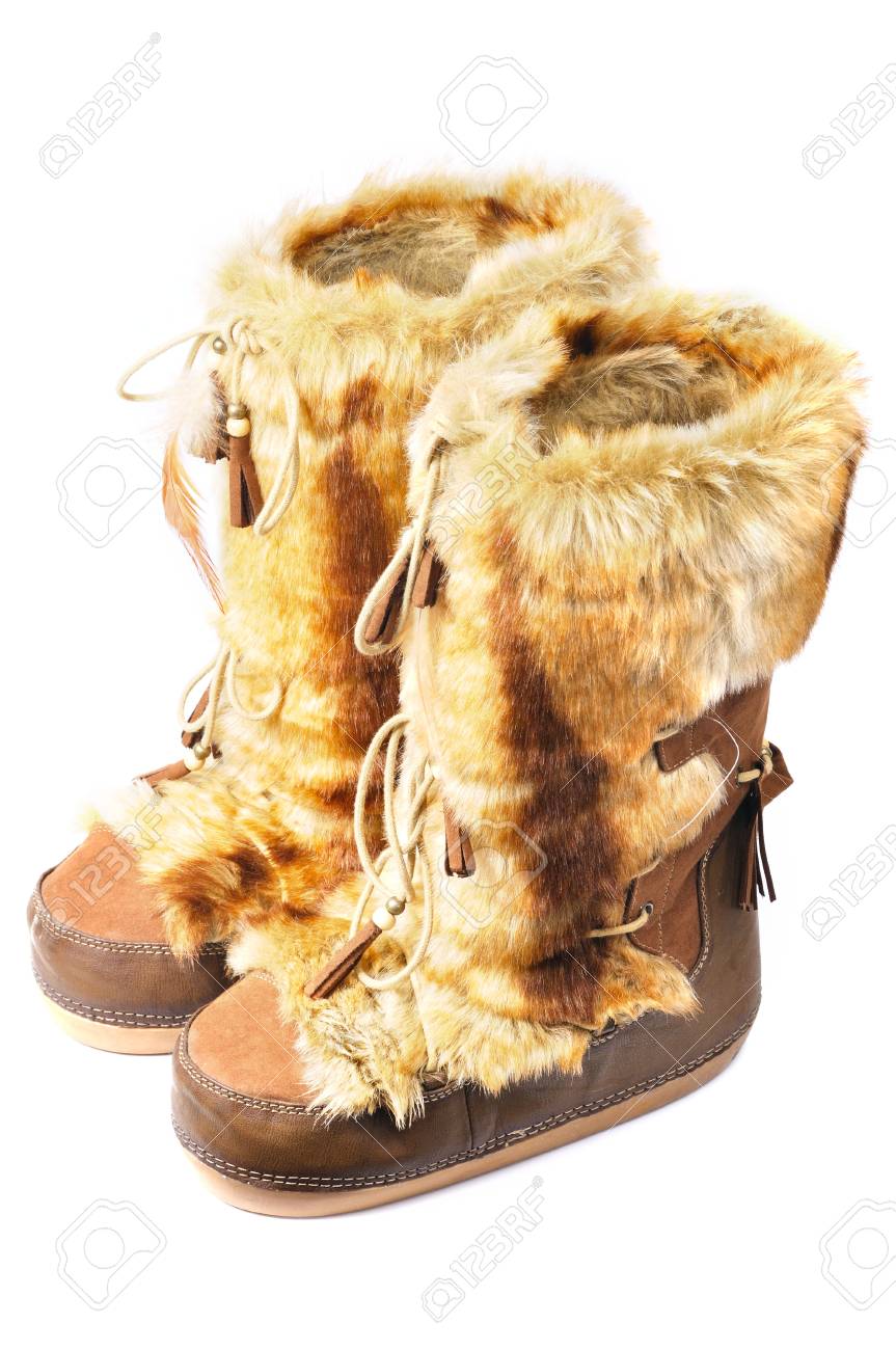 fur snow boots