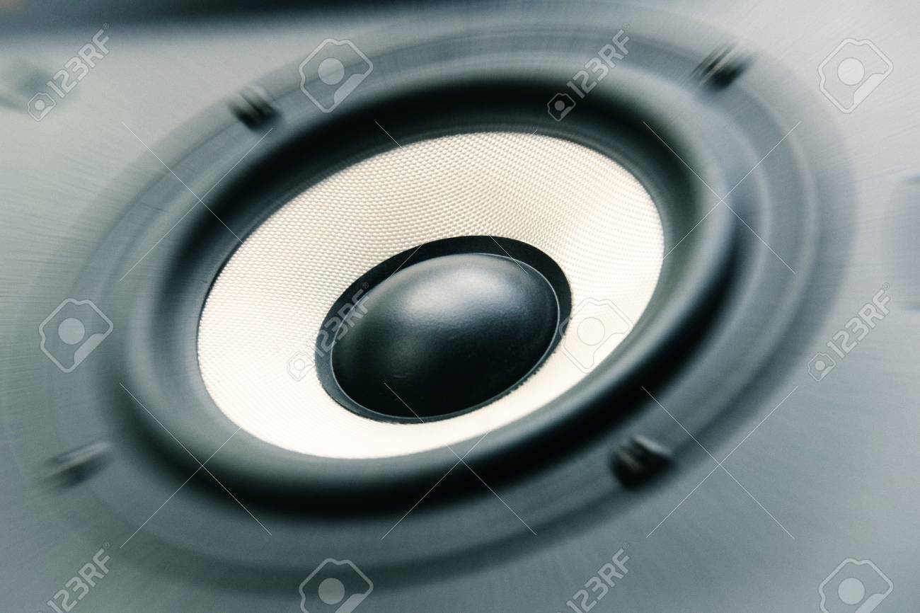 speaker vibrates with bass