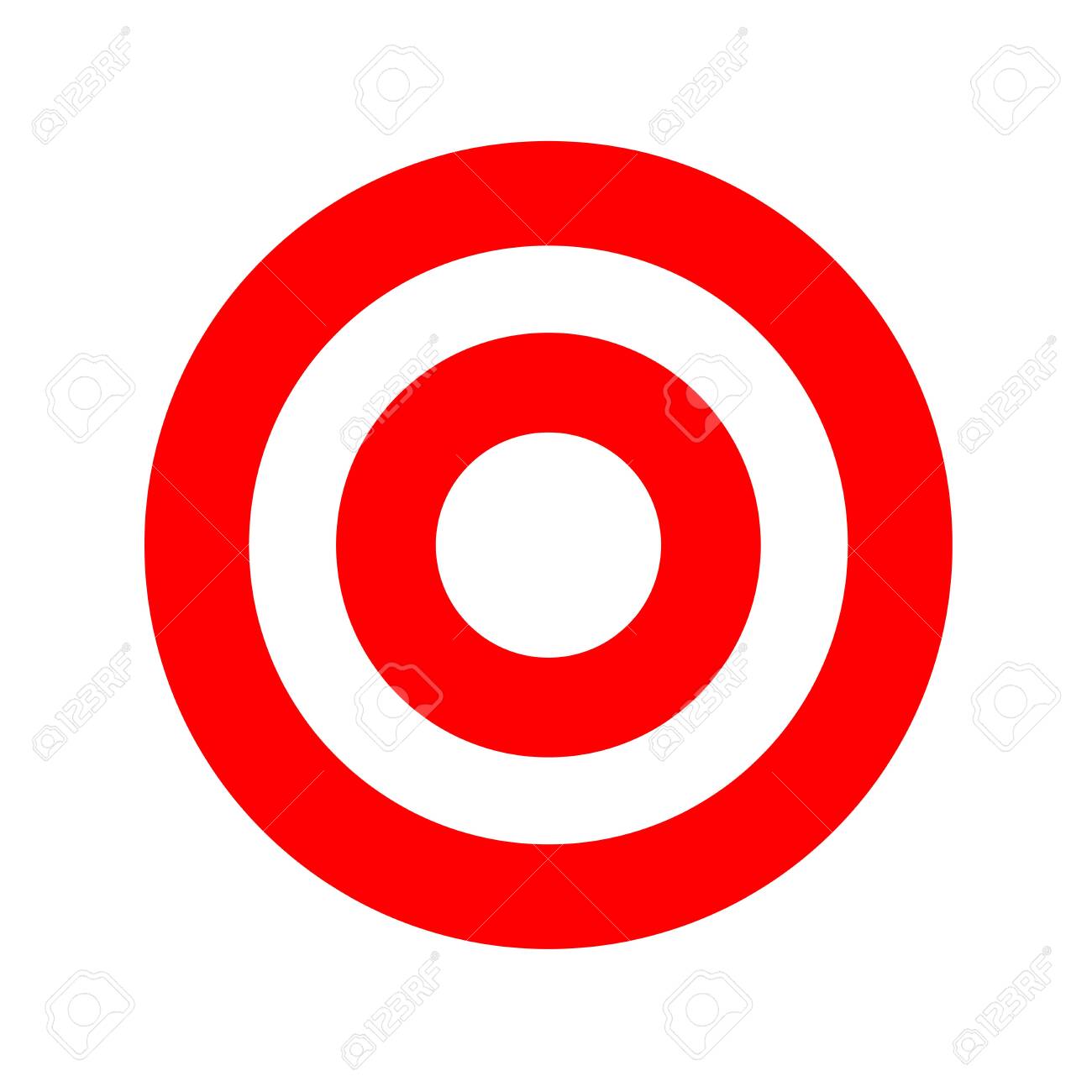 Red Round Symbol Isolated On White Circle Icon Red For Shooting Target Arrow Aiming Target For