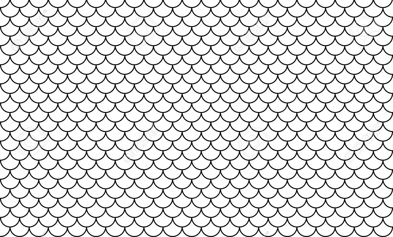 Download Line Art Of Fish Scale Pattern Isolated On White Background Tile Pattern Line Mermaid Tail Pattern Grid For Decoration Royalty Free Cliparts Vectors And Stock Illustration Image 147874647