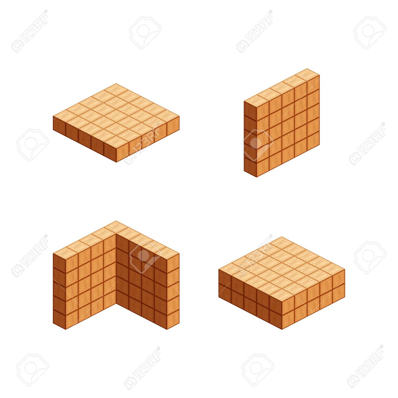 wooden counting cubes