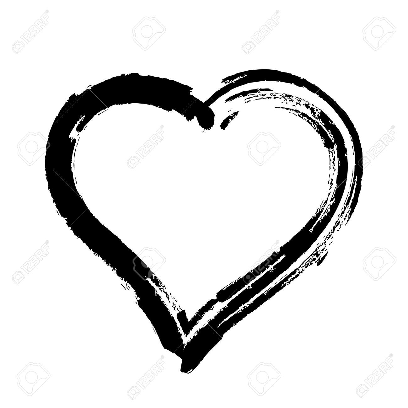 scribble heart shape sketch black color, hand drawn heart symbol isolated on white, heart shape in paint stripe brush stroke - 166586630 scribble heart shape sketch black color, hand drawn heart symbol isolated on white, heart shape in paint stripe brush stroke - 166586630