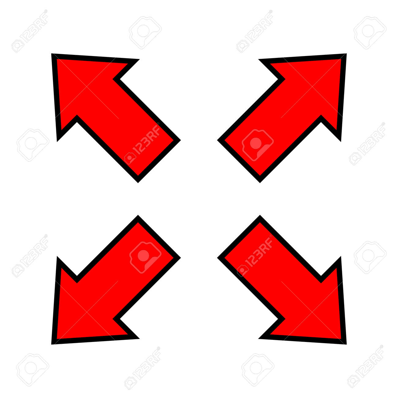 red arrow and diagonal arrow sign for map, arrow button for graphic game, arrow for direction - 169183465 red arrow and diagonal arrow sign for map, arrow button for graphic game, arrow for direction - 169183465