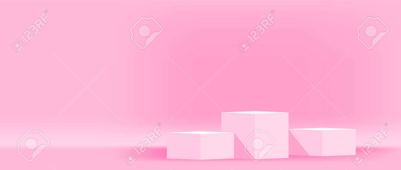 pink pastel pedestal stage for cosmetics make-up product showcase, modern podium 3 step for product display, podium pedestal three layer for advertising background, copy space, 3d illustration - 169183470 pink pastel pedestal stage for cosmetics make-up product showcase, modern podium 3 step for product display, podium pedestal three layer for advertising background, copy space, 3d illustration - 169183470