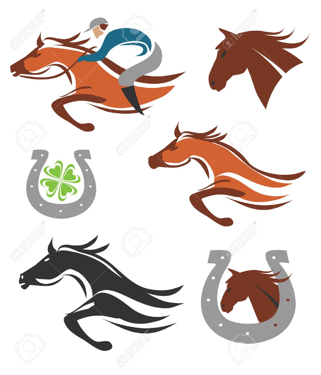 競馬のアイコンと記号のベクトル図のセット のイラスト素材 ベクタ Image 競馬のアイコンと記号のベクトル図のセット のイラスト素材 ベクタ Image