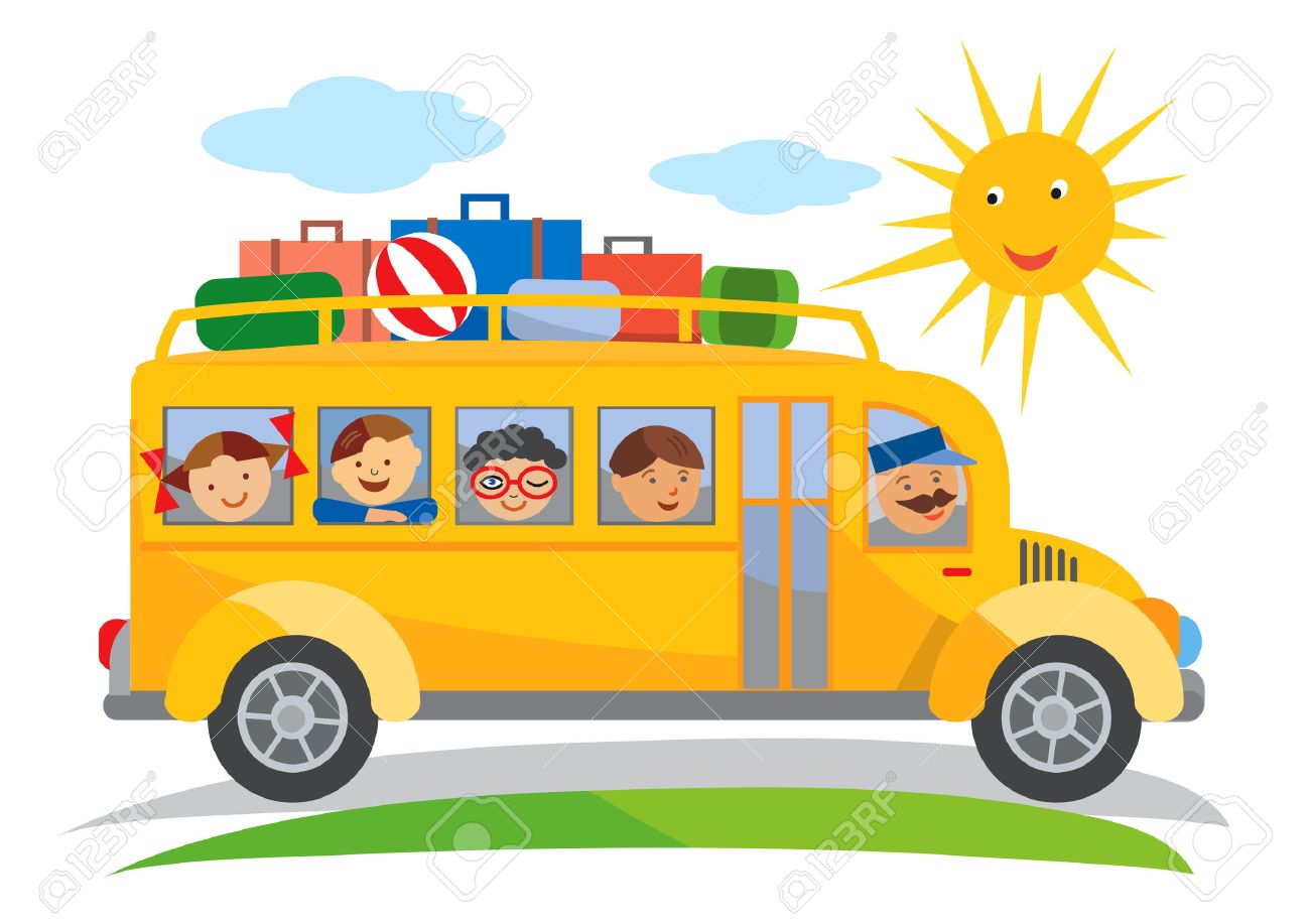 school bus school trip cartoon cartoon of yellow school bus