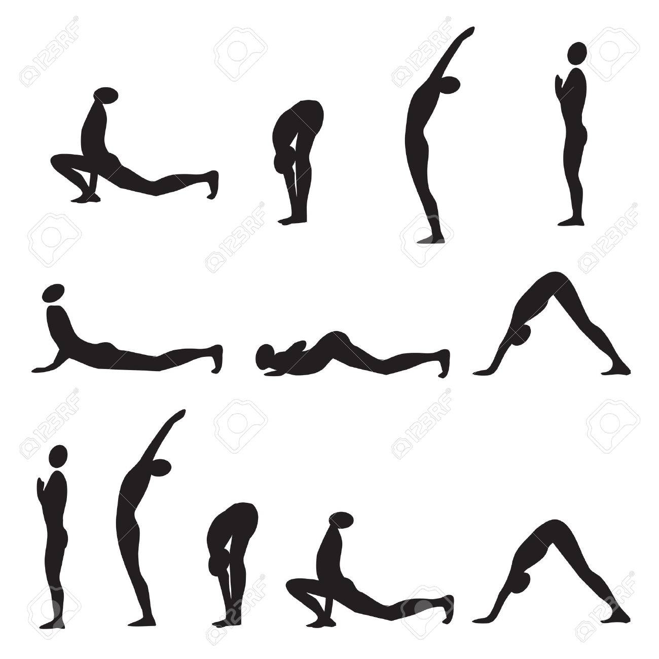 Sun Salutation Vector Sun Salutation Vector