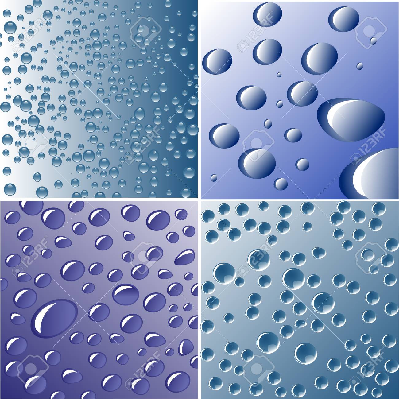 a set of four water drops backgrounds water drops backgrounds