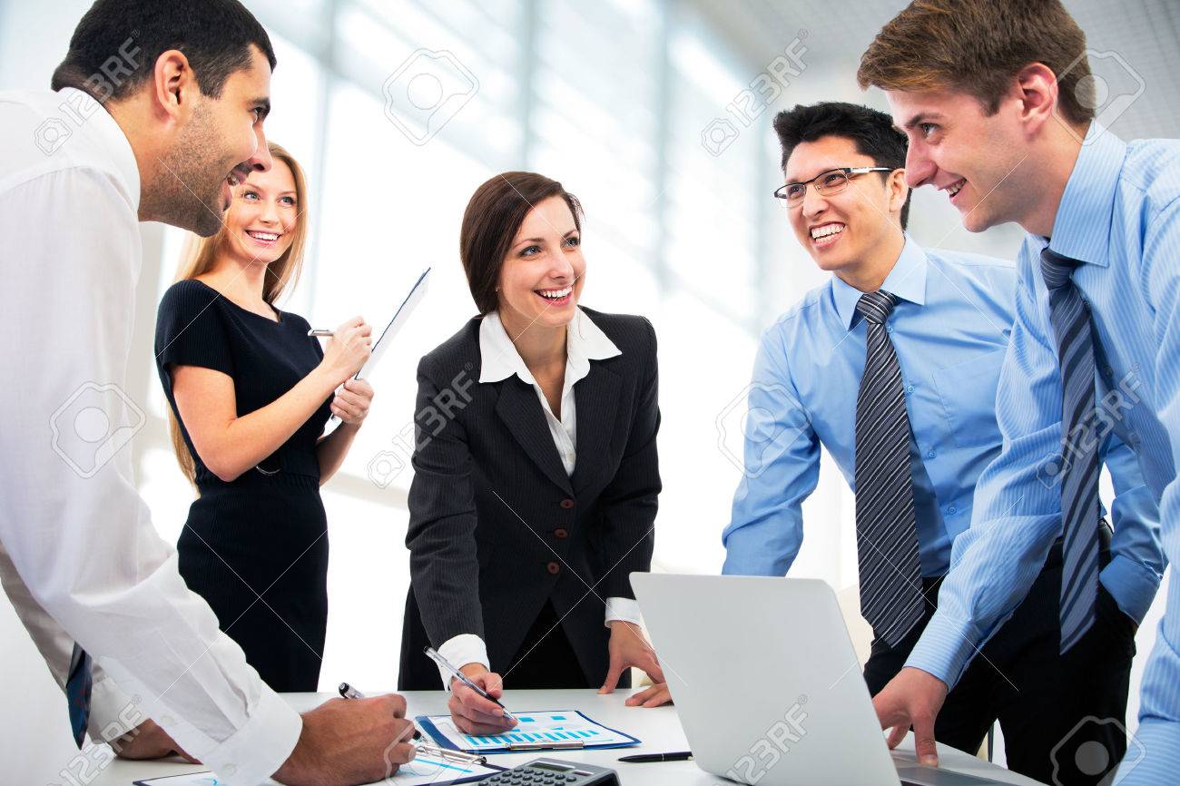 Business People Working Together Stock Photo, Picture And Royalty Free Image. Image 35151812.