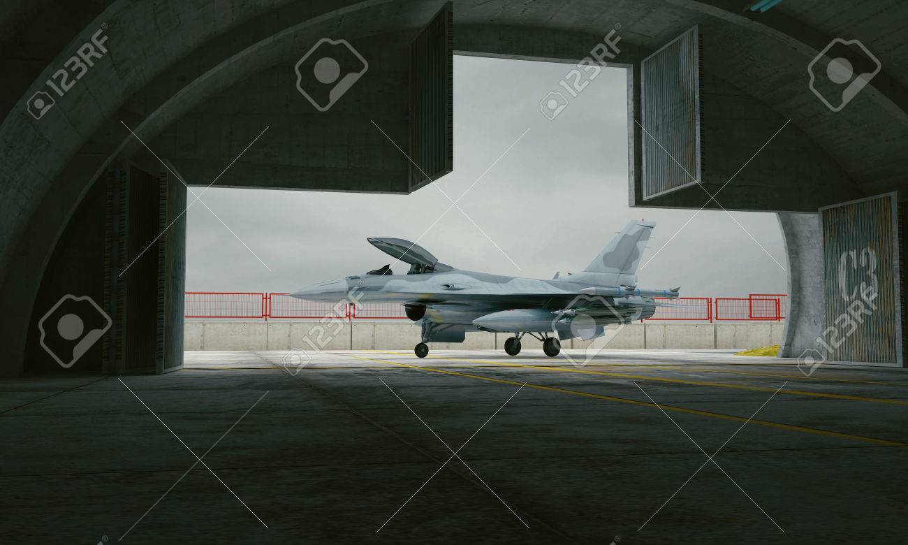 53627888-f-16-am%C3%A9ricain-avion-de-chasse-militaire-base-de-militay-hangar-bunker-.jpg