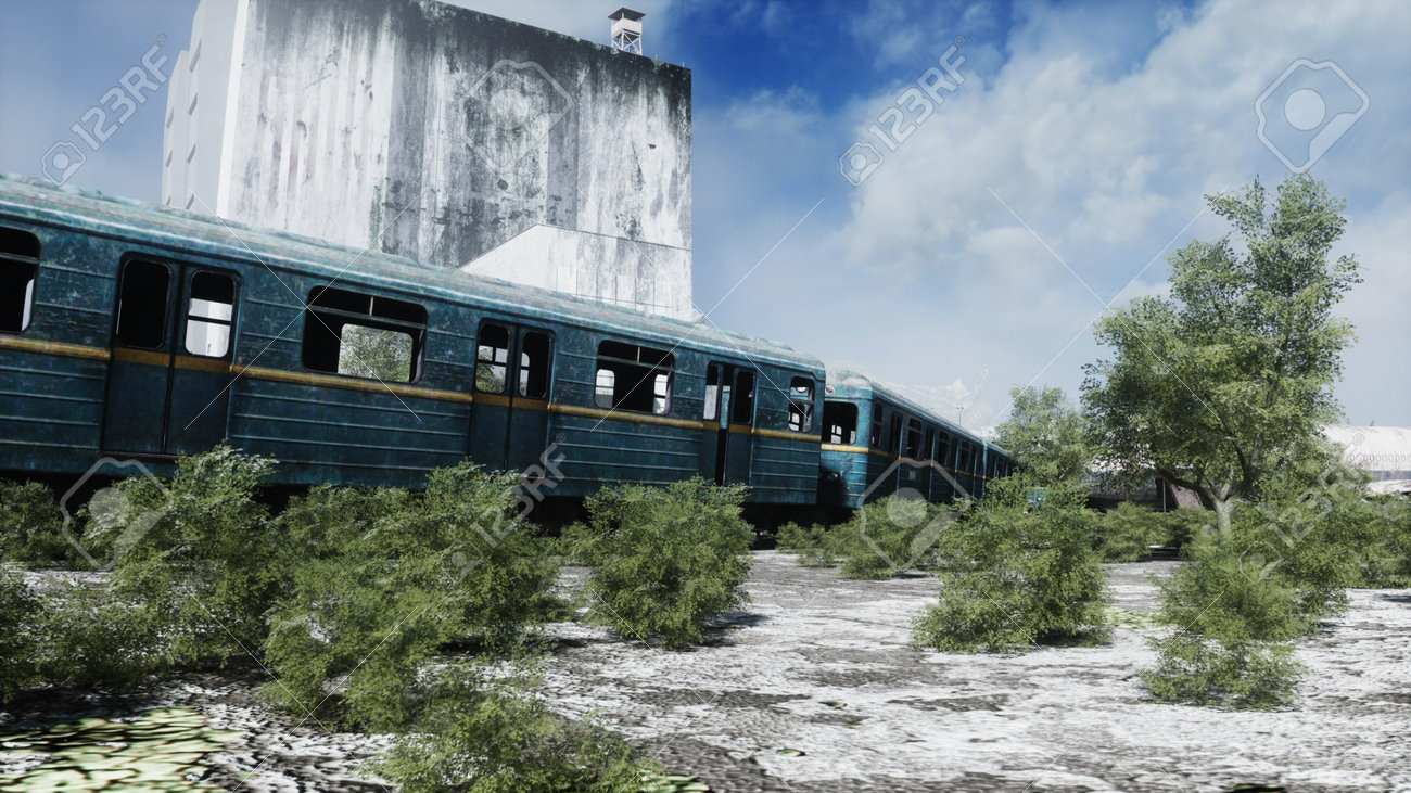 Apocalipse view. Armageddon view. concept. 3d rendering. - 162356182 Apocalipse view. Armageddon view. concept. 3d rendering. - 162356182