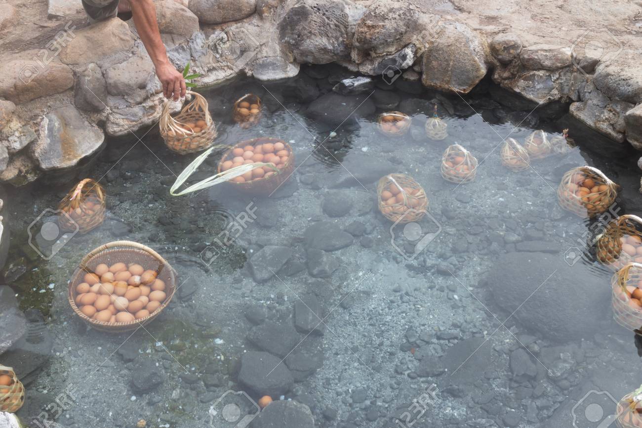 Boiling Eggs In Hot Springs At Chaeson Hot Spring National Park In Lampang, Thailand. Stock Photo, Picture And Royalty Free Image. Image 115048219.