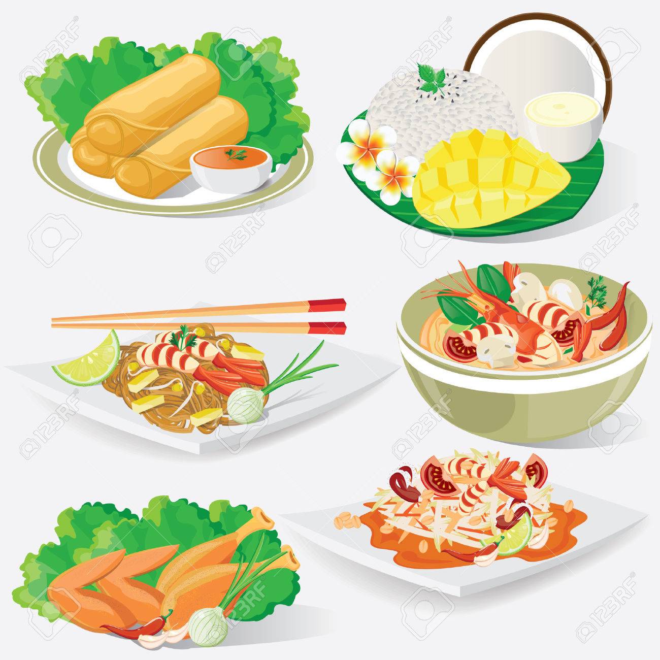 イラスト タイ料理 のイラスト素材 ベクタ Image