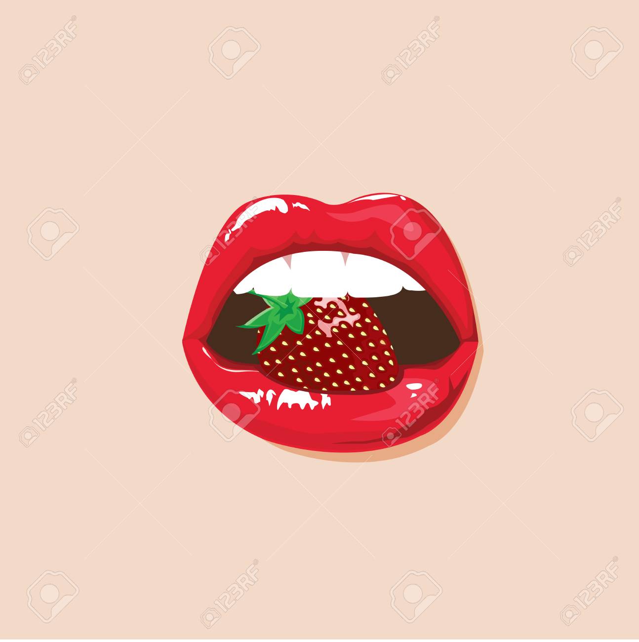 イラスト セクシーな唇のイラスト素材 ベクタ Image
