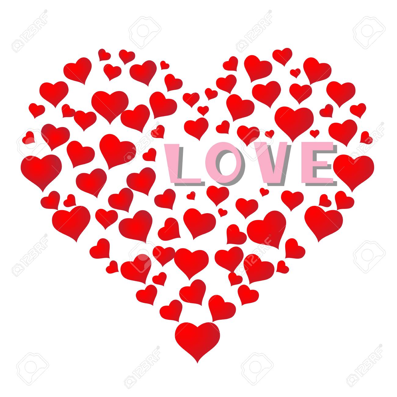心の背景と恋に落ちる ベクトルの図 のイラスト素材 ベクタ Image