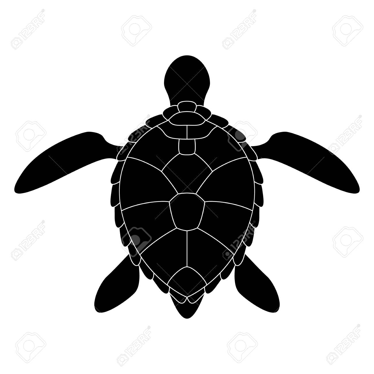 亀の様式化されたシルエット イラスト のイラスト素材 ベクタ Image 亀の様式化されたシルエット イラスト のイラスト素材 ベクタ Image
