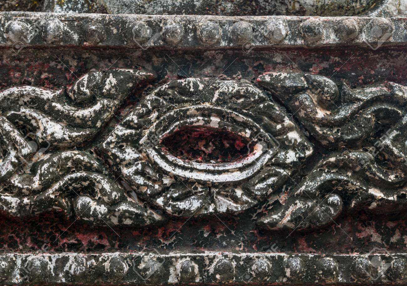 Edad Lai Tailandes Estucos De Arte En La Pared Roja Patron De