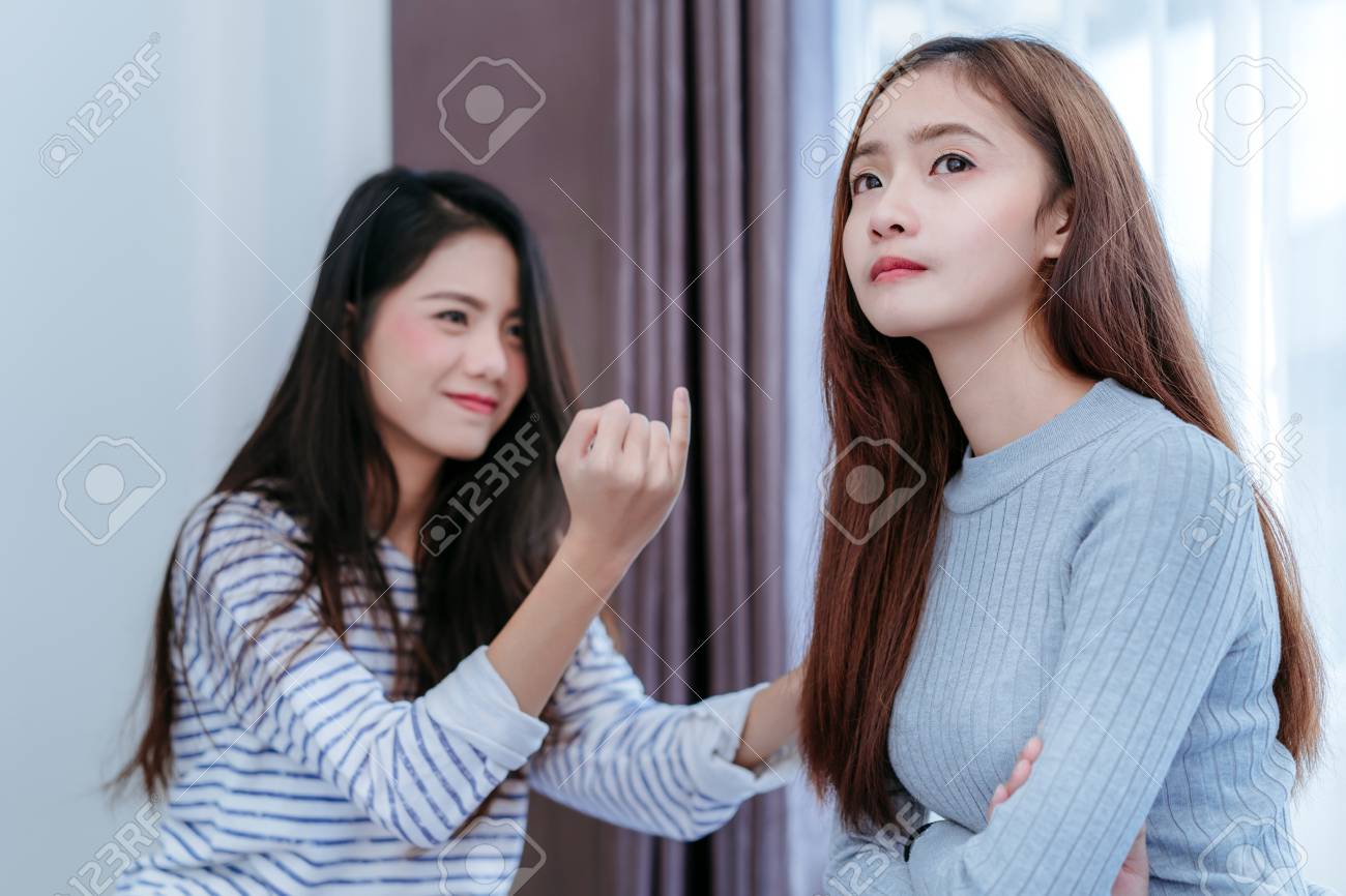 Same Sex Asian Lesbian Couple Lover Reconcile Girlfriend Argument In The  Bedroom At Morning Angry Feeling, LGBT Sexuality Female Living Together At  Home. Stock Photo, Picture and Royalty Free Image. Image 103275524.