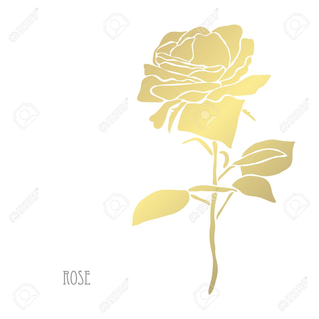 decorative rose flower design element can be used for cards flower design for cards