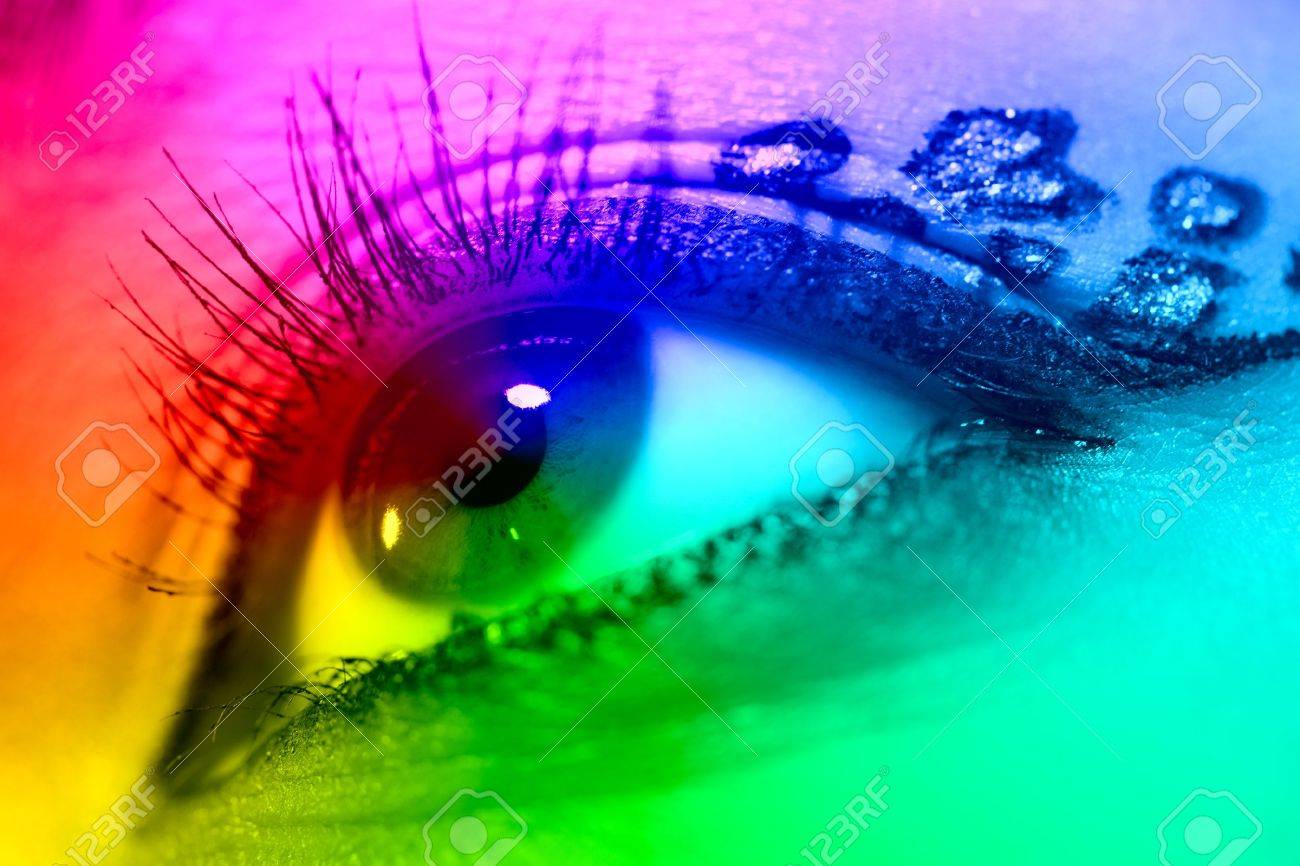 Young Women On Spectrum >> Young Woman Eye Closeup Spectrum Colors Effect Young Women On Spectrum >> Young Woman Eye Closeup Spectrum Colors Effect