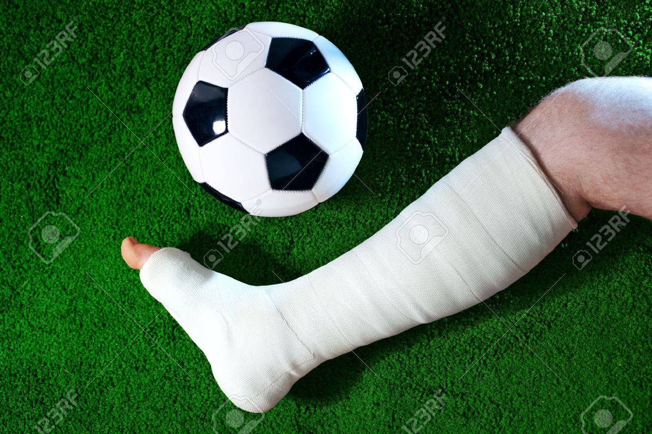 Football Player With Broken Leg. Stock Photo, Picture And Royalty Free  Image. Image 16927426.