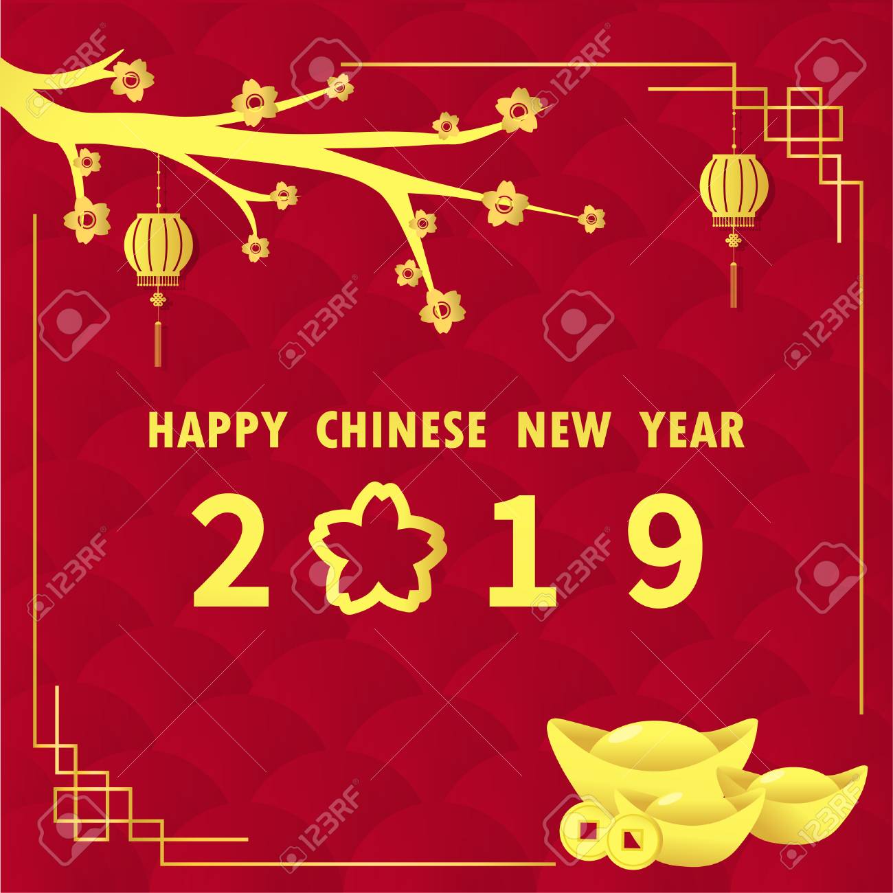 happy new year chinese greeting cards the patterned card hanging chinese greeting cards
