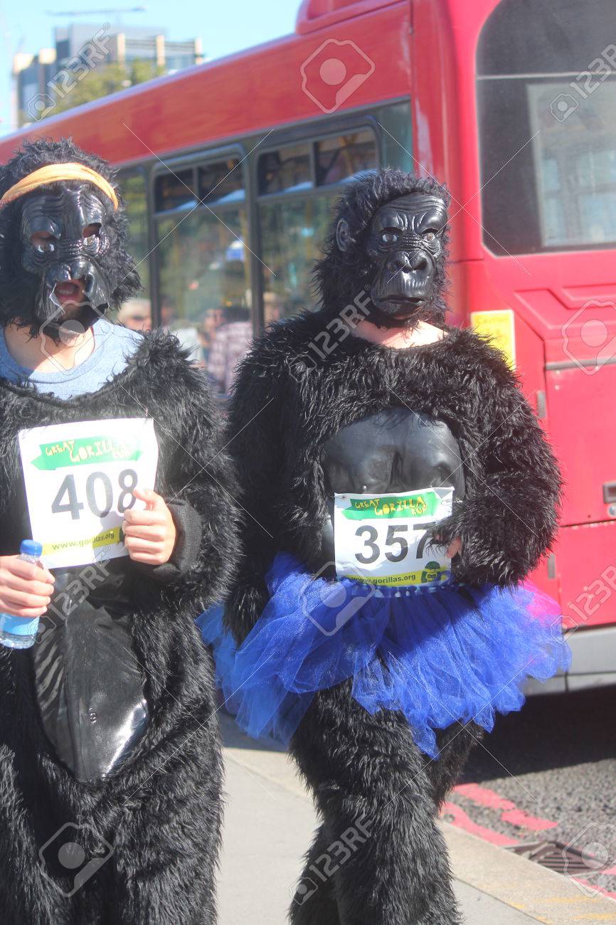 Gorilla Fun Run Event London September 19th 2015 Stock Photo