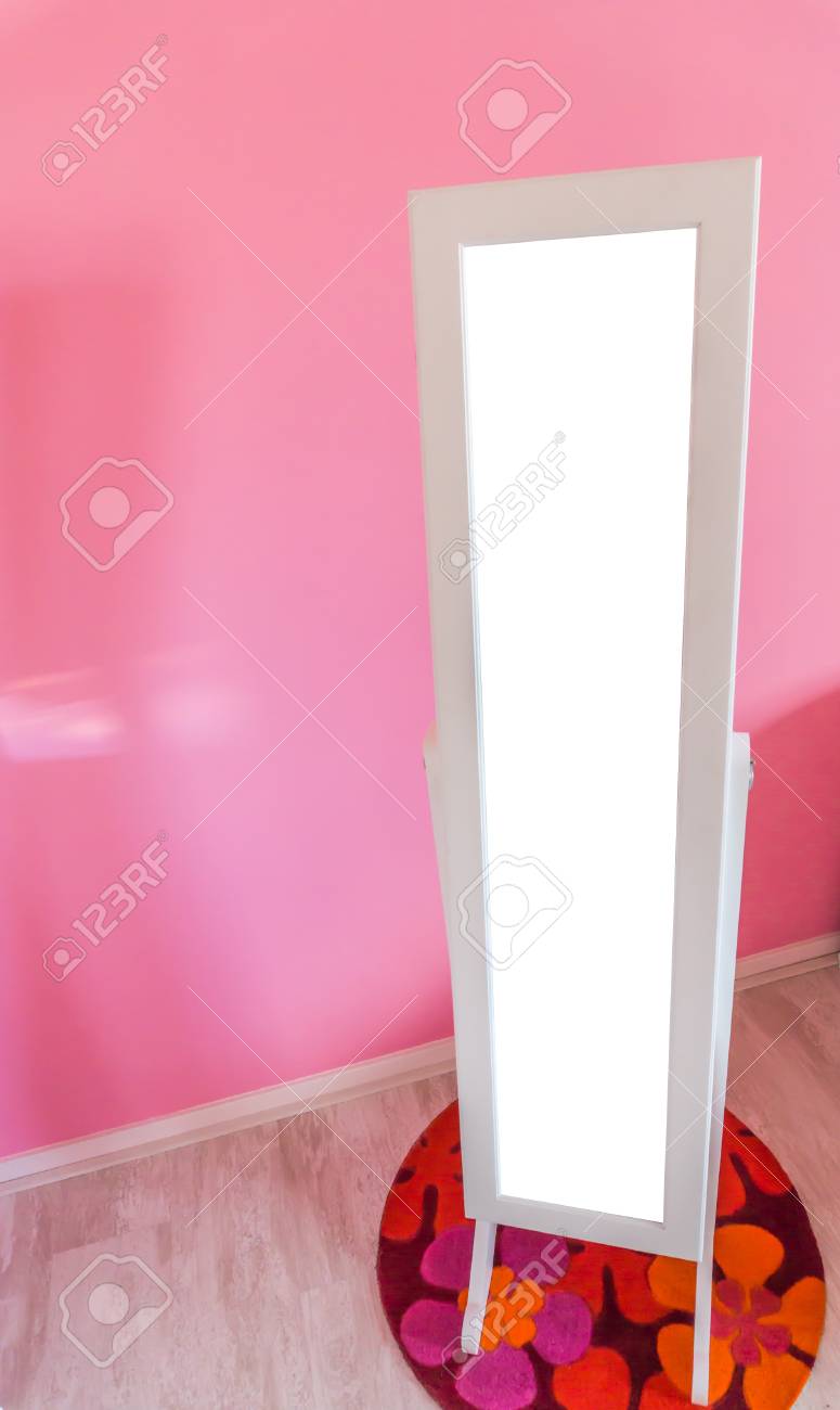 Empty Blank Mirror Standing In A Little Princess Girls Room With Stock Photo Picture And Royalty Free Image Image 109363643