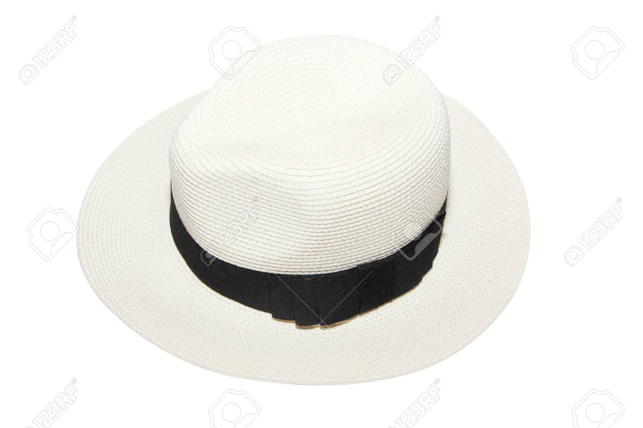 white beach hat