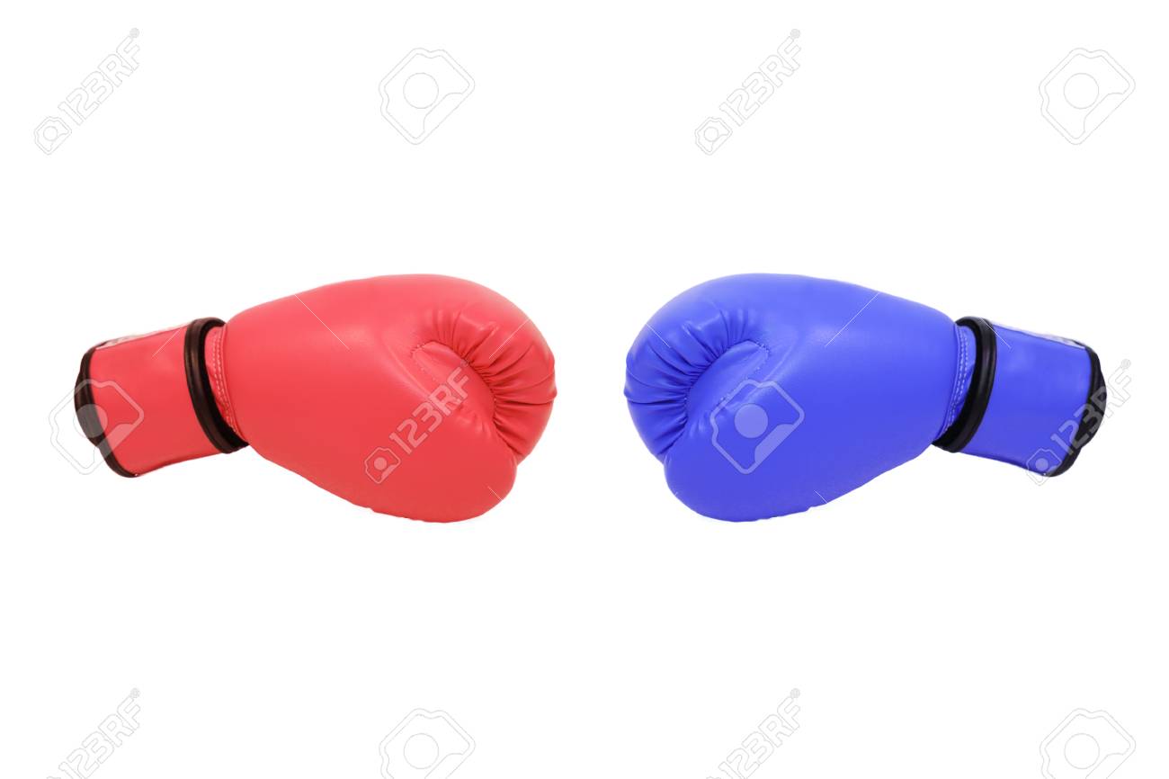 boxing gloves red and blue