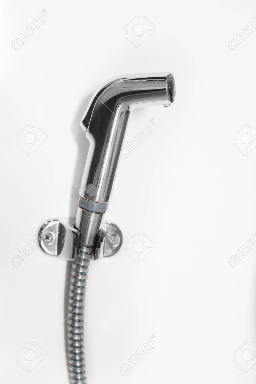 Bidet Spray In A Restroom Stock Photo Picture And Royalty Free