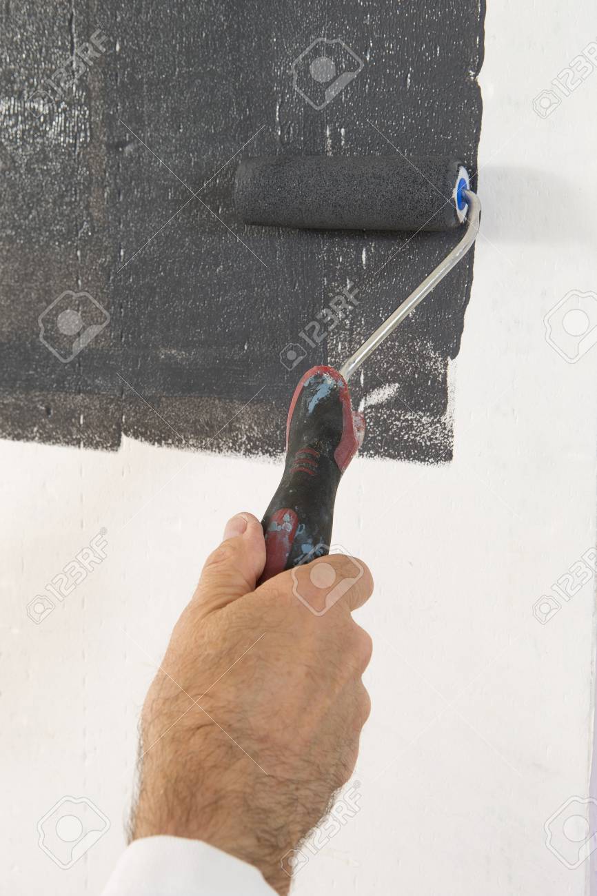 Prueba De La Pintura De Los Colores Negros Como La Seleccion En