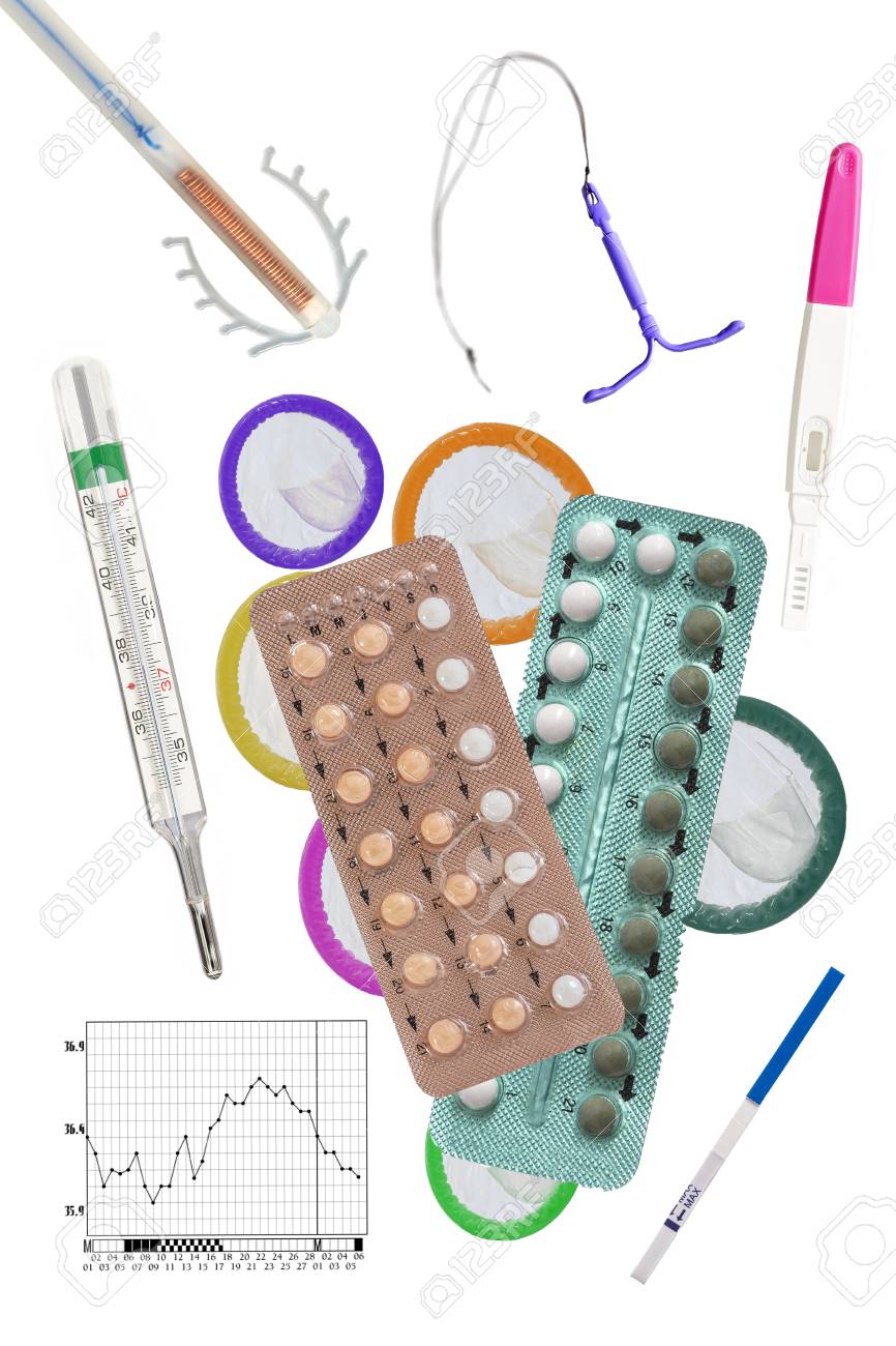 Birth Control symbol- IUD and contraceptive Pills and Condom - 89725996 Birth Control symbol- IUD and contraceptive Pills and Condom - 89725996