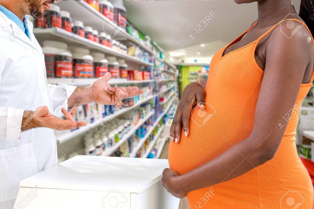 Pregnancy And Pharmaceutics Theme Male Pharmaceutist Worker Stock Photo Picture And Royalty Free Image Image 121654703
