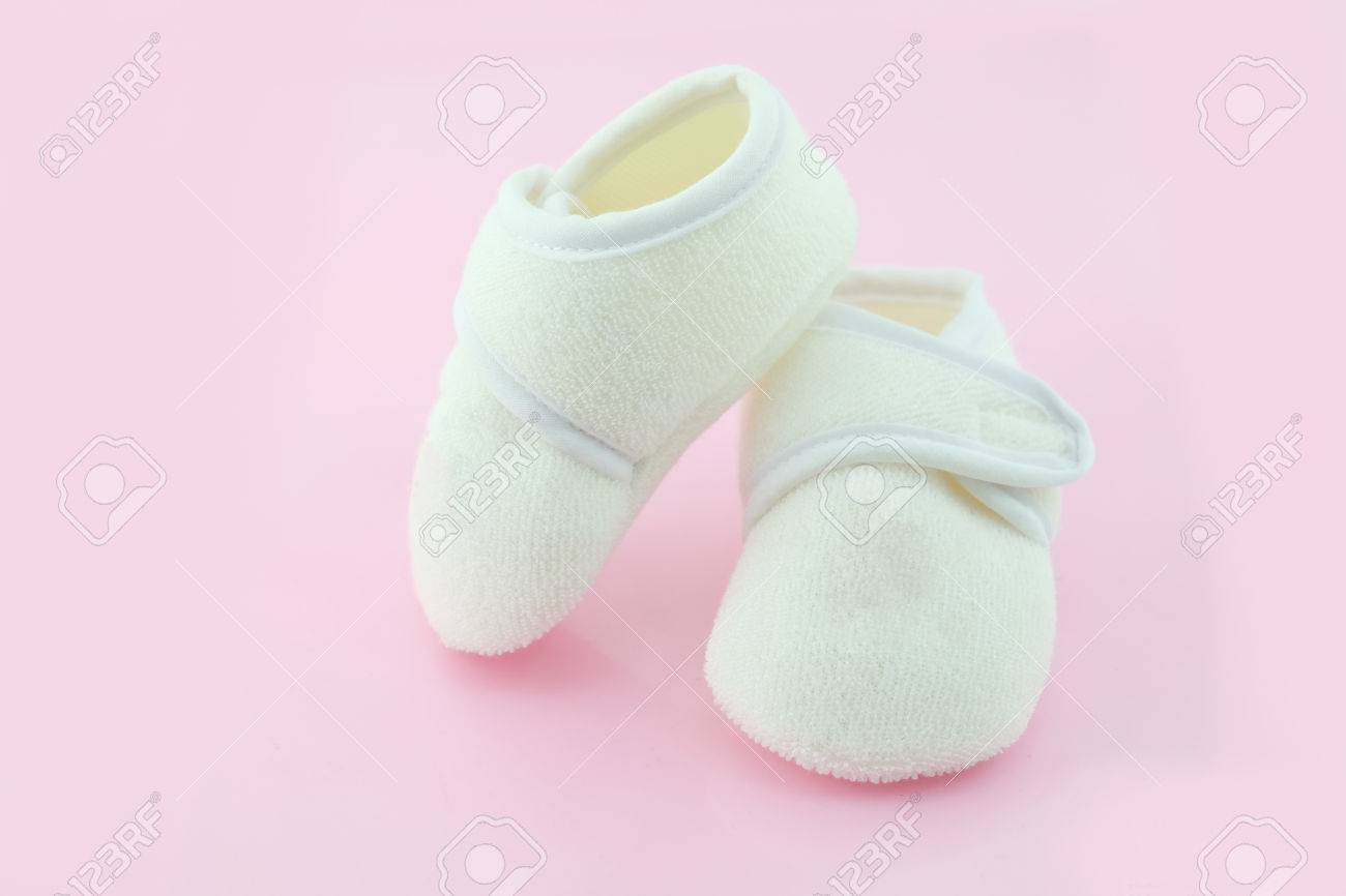 light pink baby shoes