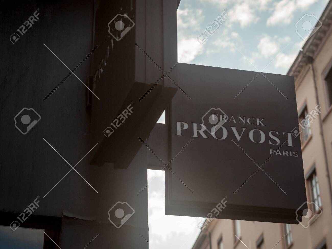 Lyon France July 14 2019 Franck Provost Logo In Front Of His Local Hairdresseur Salon Franck
