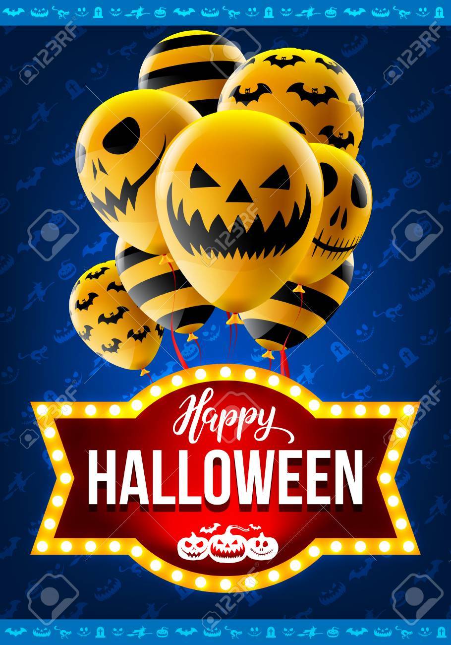 幸せなハロウィーン概念ハロウィン ゴースト balloons scary 空気で風船
