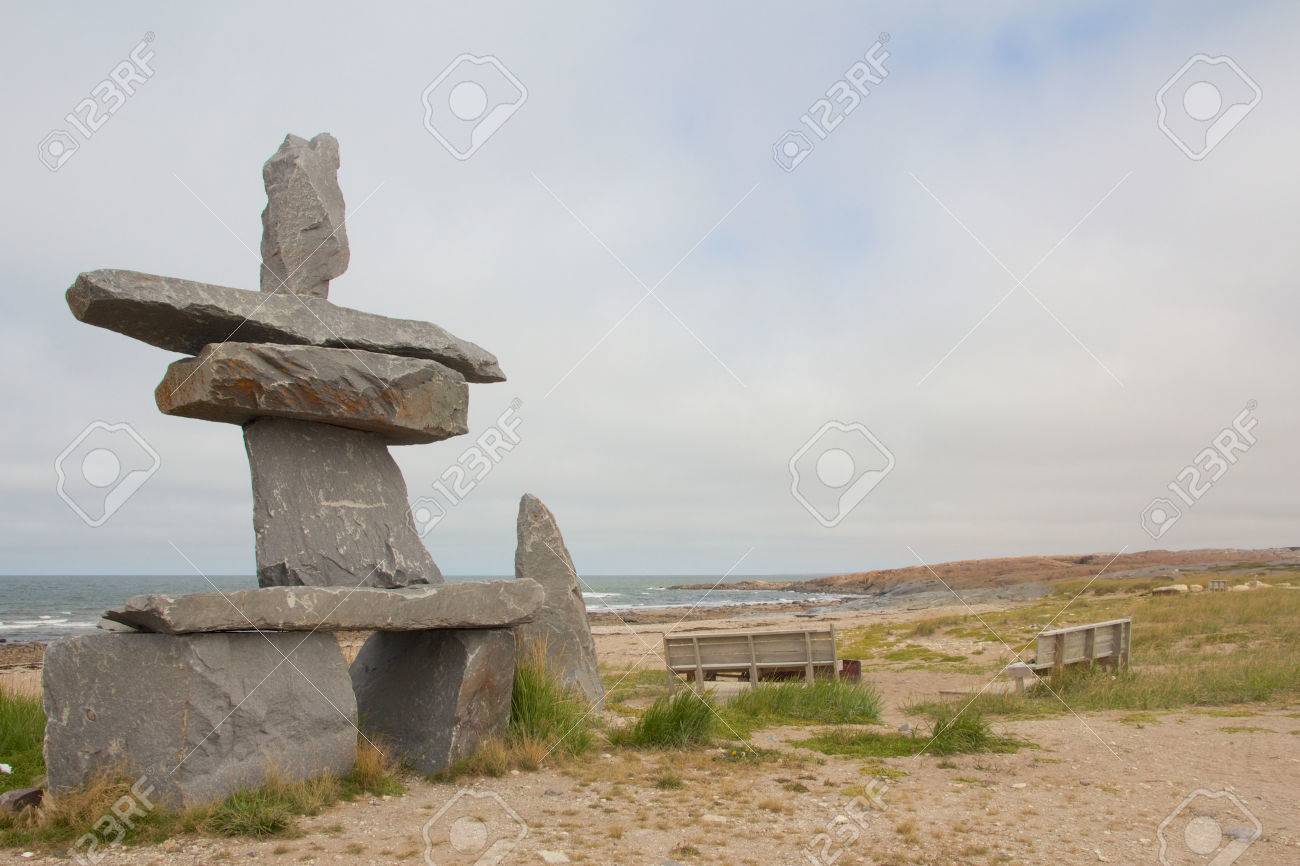 First Nations Inukshuk at the shores of Churchill, Manitoba, Canada - 23181423 First Nations Inukshuk at the shores of Churchill, Manitoba, Canada - 23181423