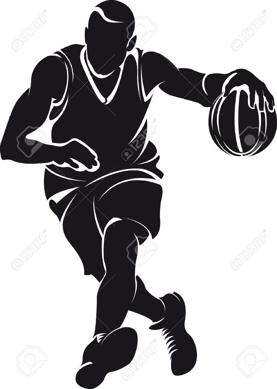 basketball player silhouette stock vector 29865143