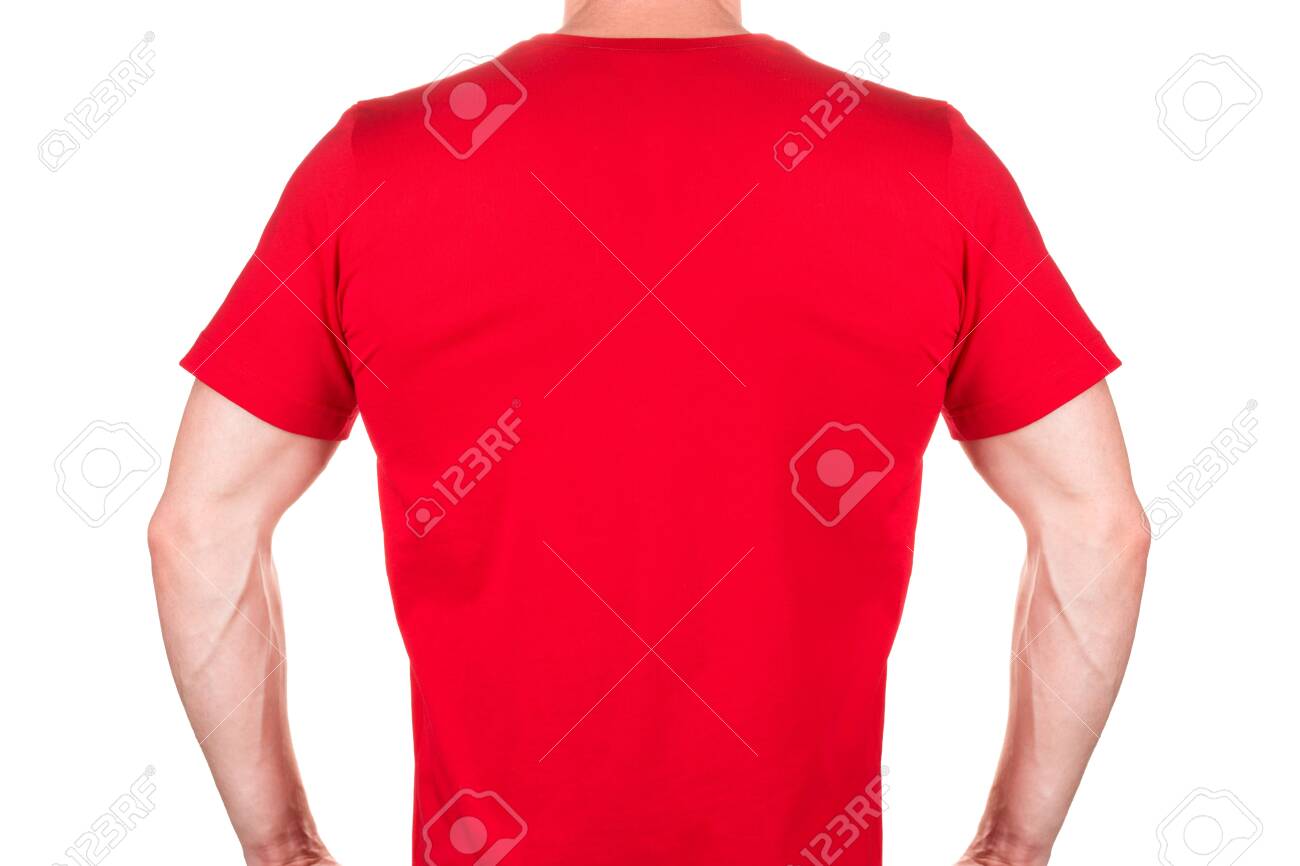 red blank shirt