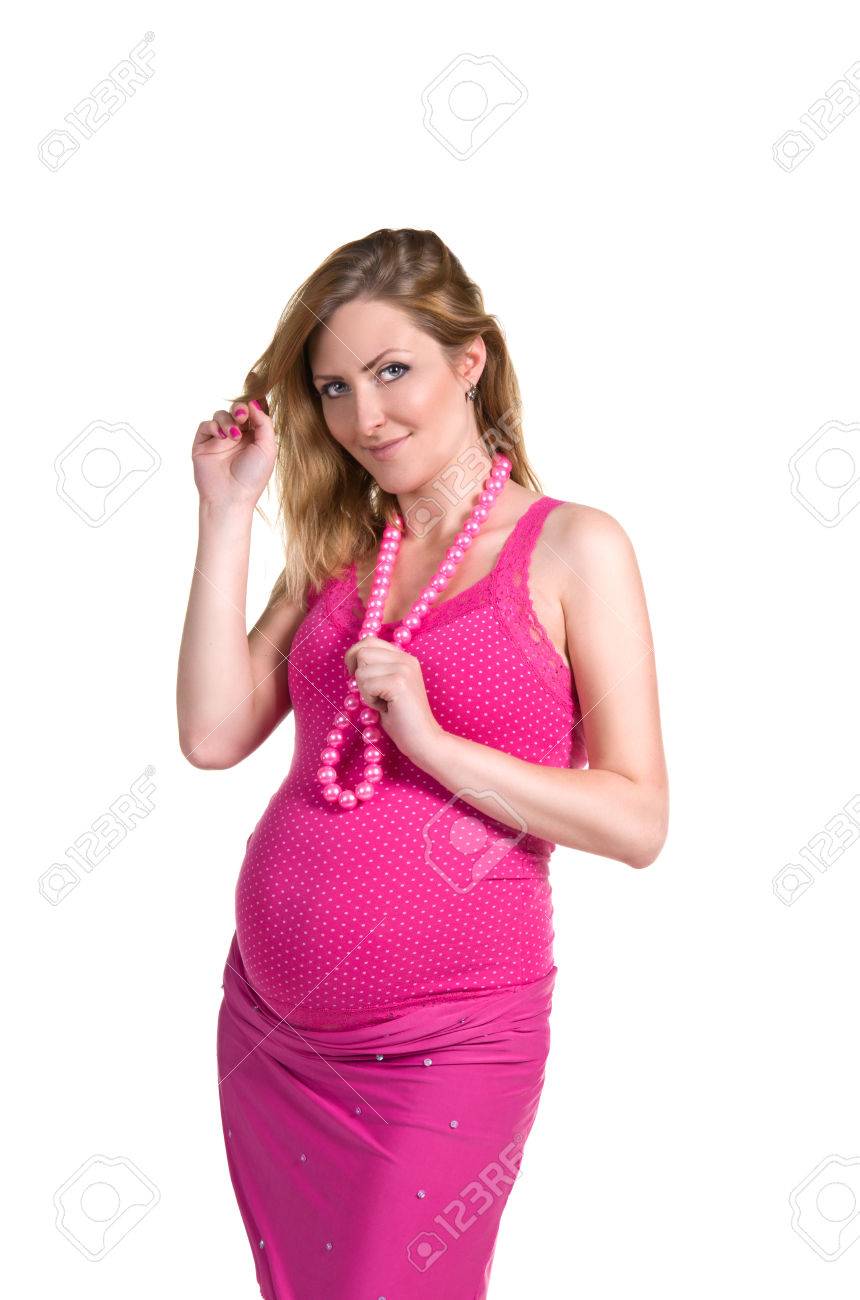 pregnant dress pink