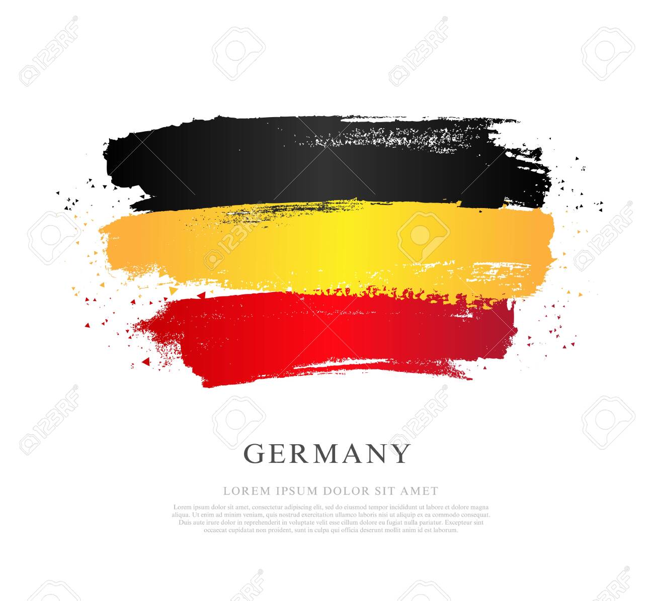 German Flag Vector Illustration On White Background Brush Strokes Royalty Free Cliparts Vectors And Stock Illustration Image 121406185