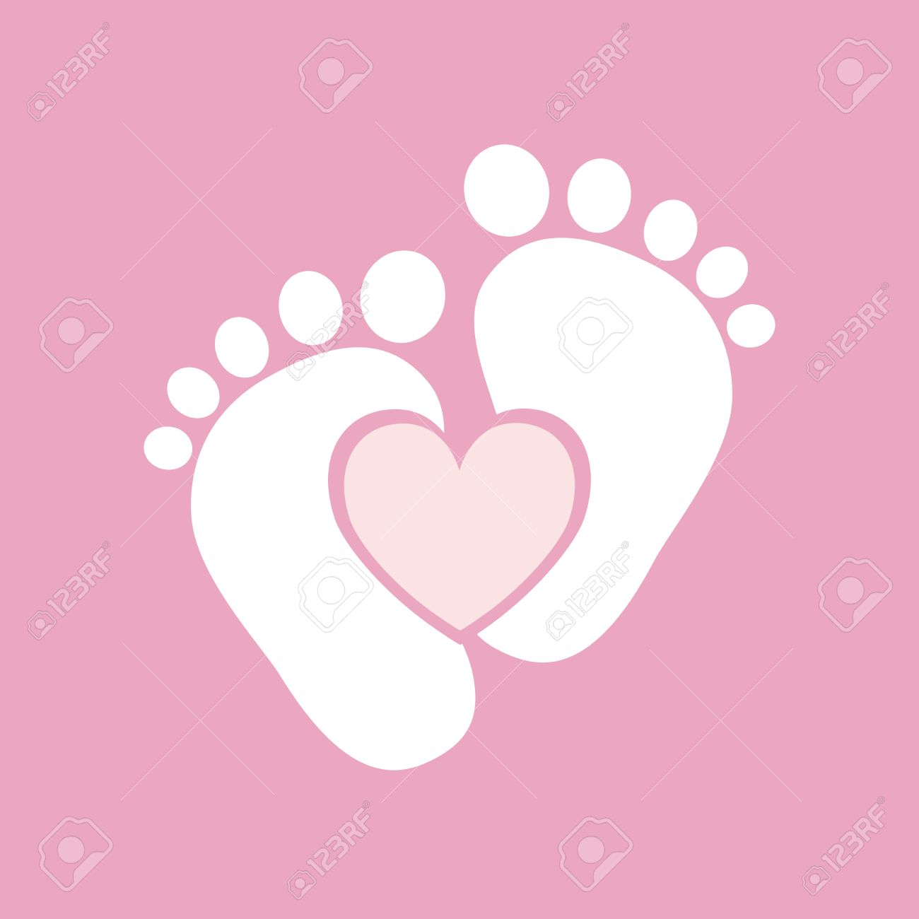 pink footprints