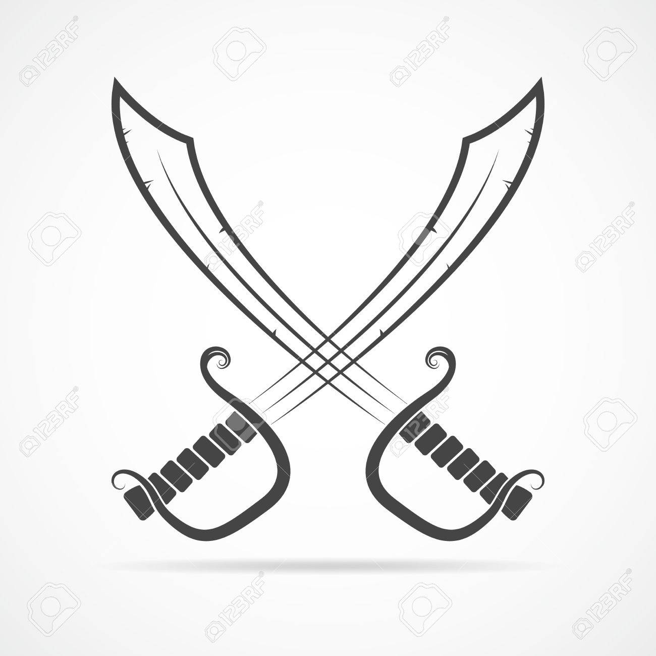 dibujo de una sola línea icono de dos espadas cruzadas espada de metal espadas rectas europeas #36 dibujo de una sola línea icono de dos espadas cruzadas espada de metal espadas rectas europeas